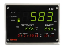 Wall-mounted or bench-top Indoor Air Quality Display